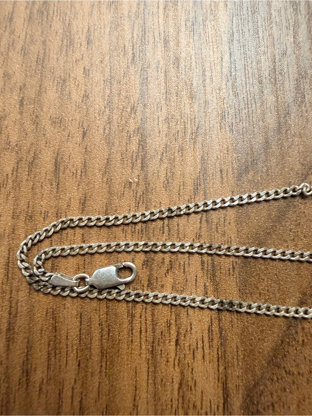 Sterling Silver Curb Chain Necklace - Silver